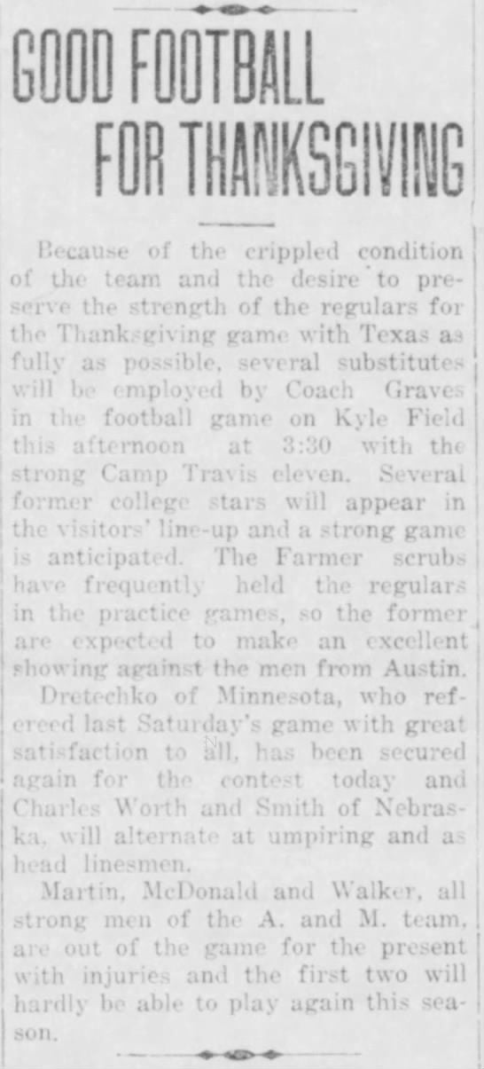 Thanksgiving football The Eagle Sat. Nov. 23, 1918.jfif